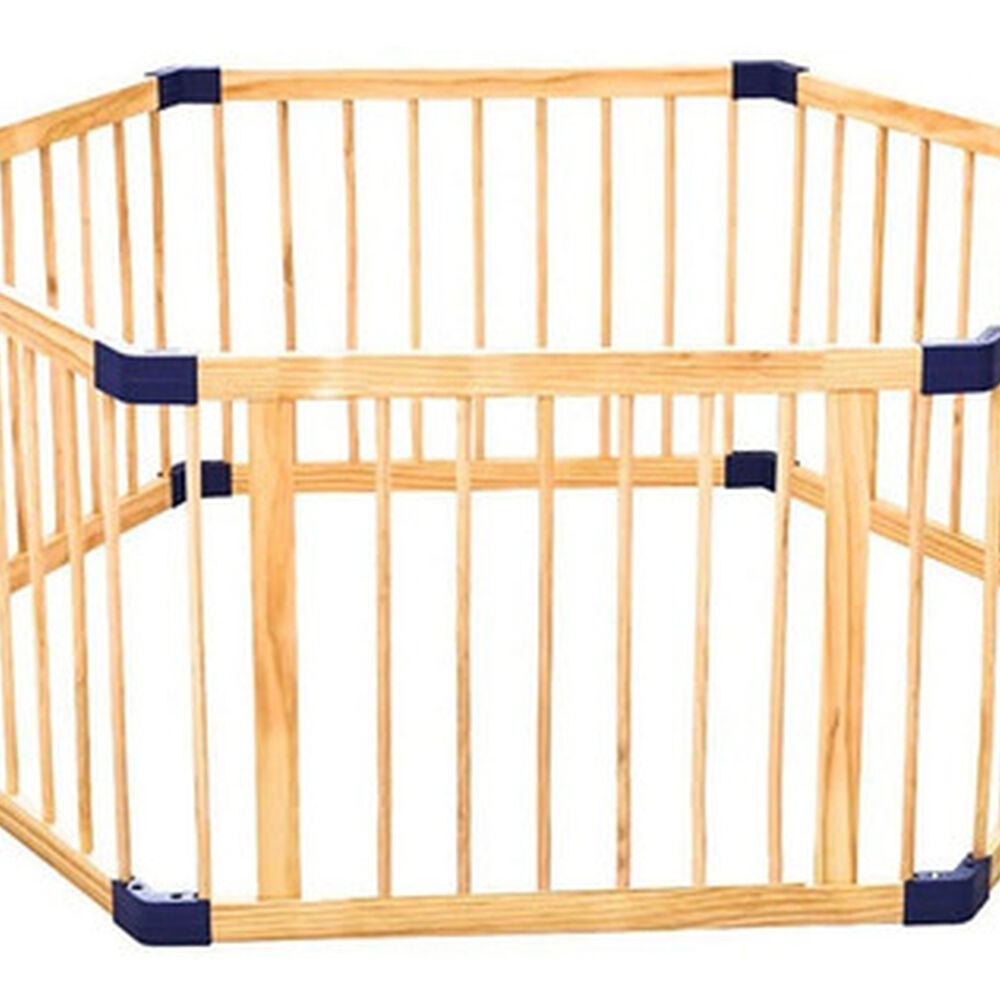Corral Portátil De Madera Hexagonal Para Niños image number 0.0