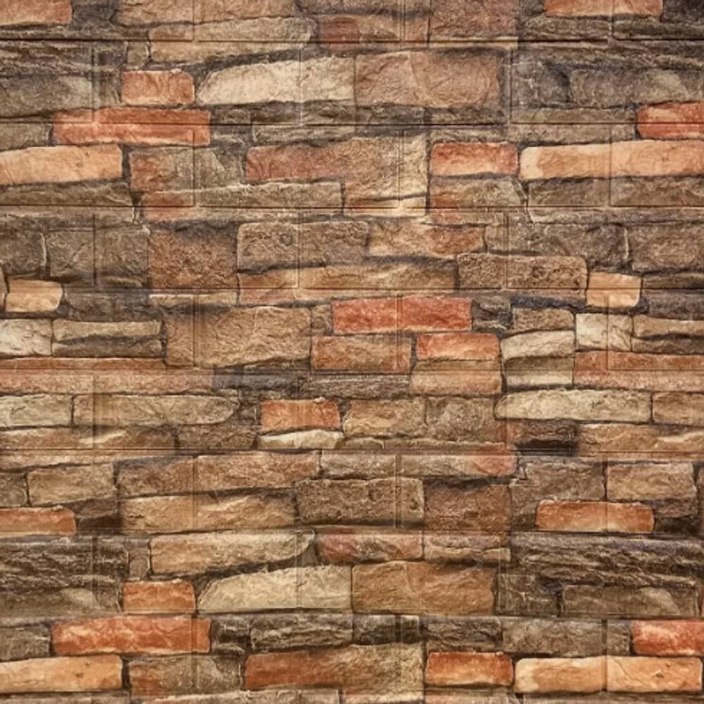 Pack 10 Lamina Papel Mural Autoadhesivo 3d Ladrillo image number 2.0