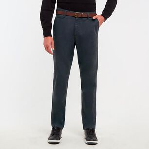 Pantal&oacute;n Liso Tiro Medio Slim Hombre Az Black