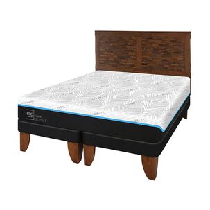 Cama Europea Cic Green Infinity / 2 Plazas / Base Dividida + Respaldo