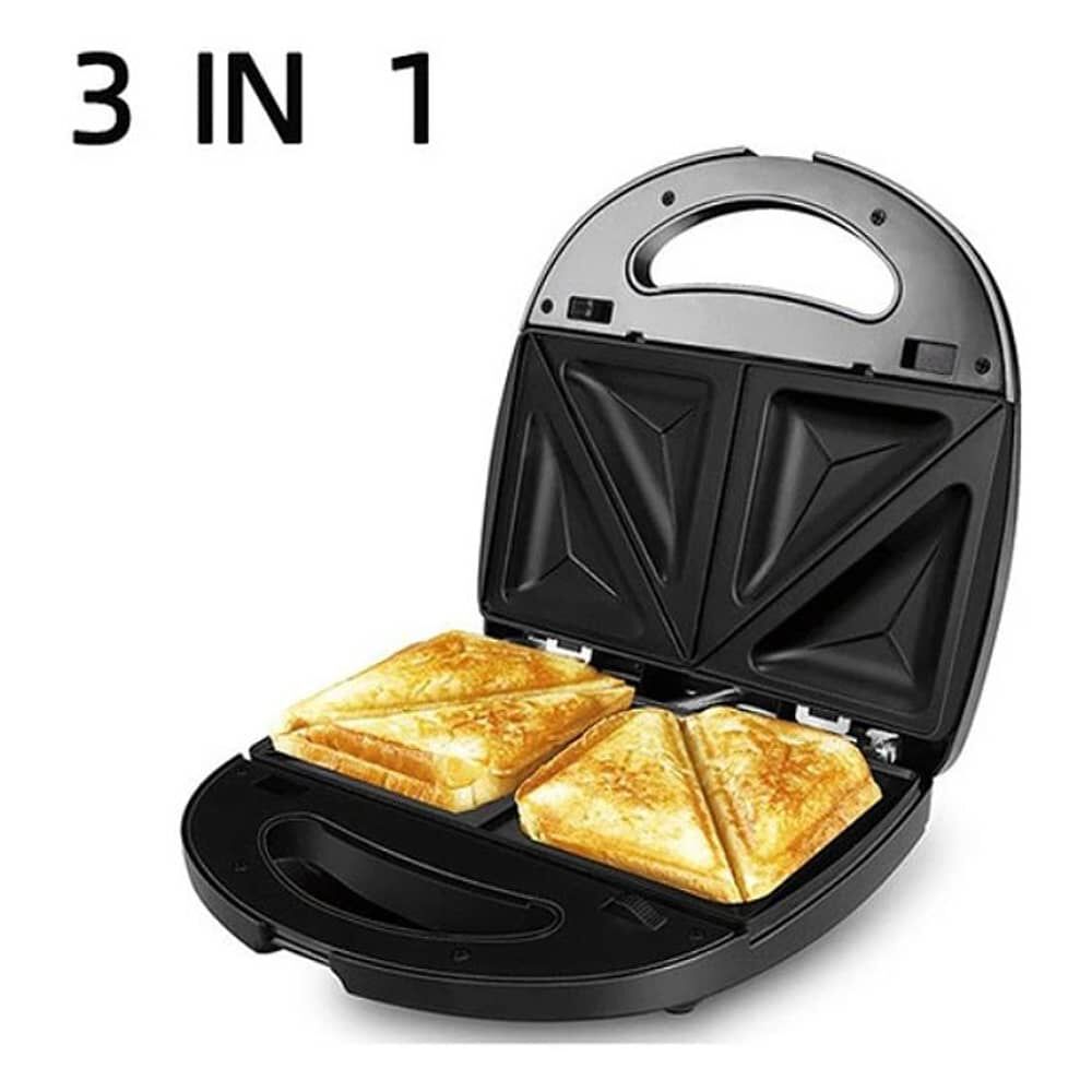 Sandwichera 3 En 1 Multiuso De Desayuno, Tostadas, Waffles image number 1.0