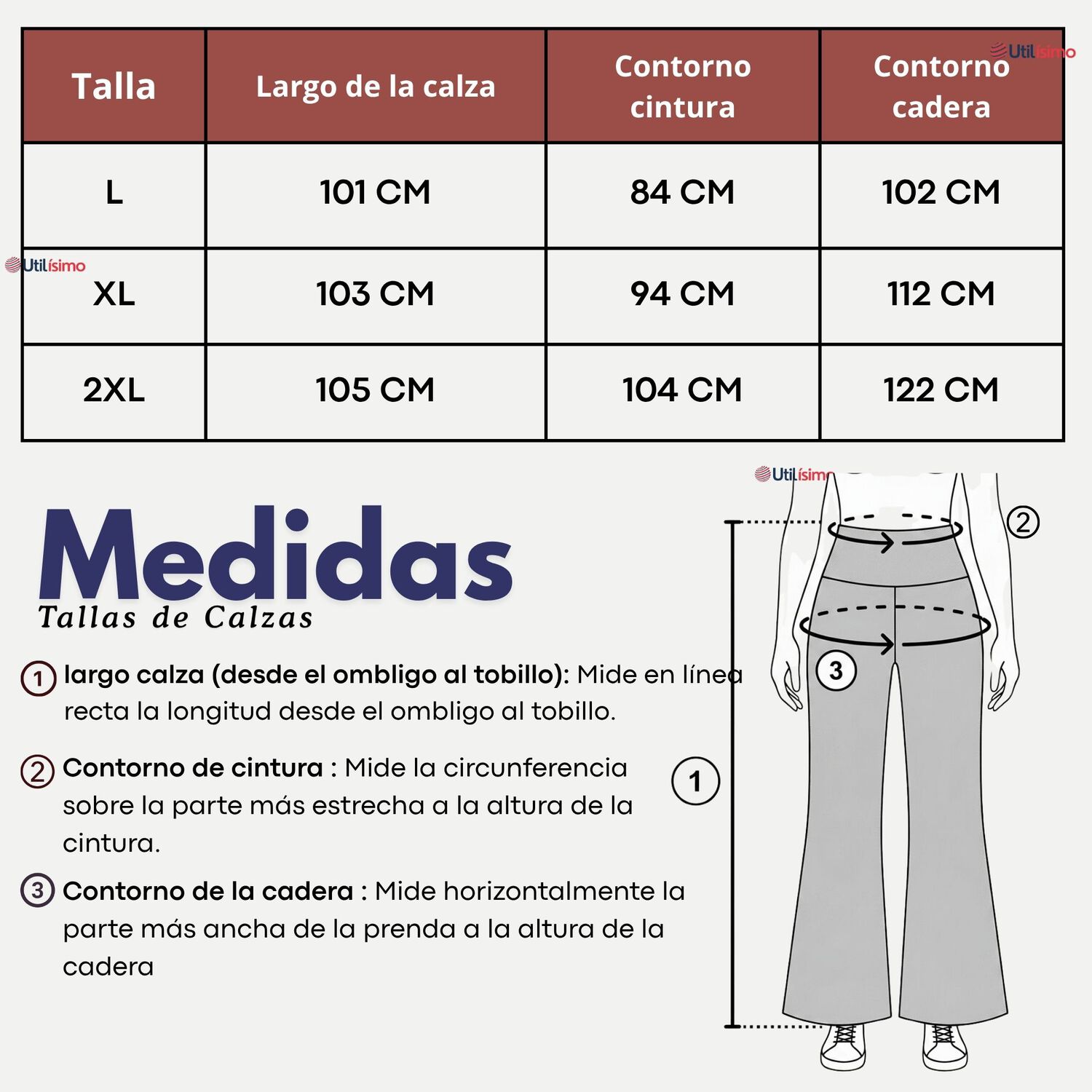 Calza Polar Con Chiporro Palazzo Mujer Elasticada T&eacute;rmica Gris Melange image number 3.0