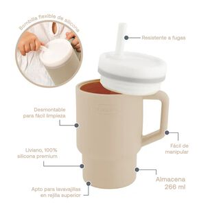 Vaso Antiderrame Con Bombilla My 1st Tumbler 250ml Sand