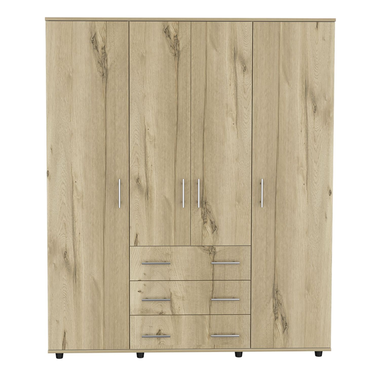 Closet 4 Puertas Caf&eacute; Claro Y Blanco 179x150x49,3 Cm image number 3.0