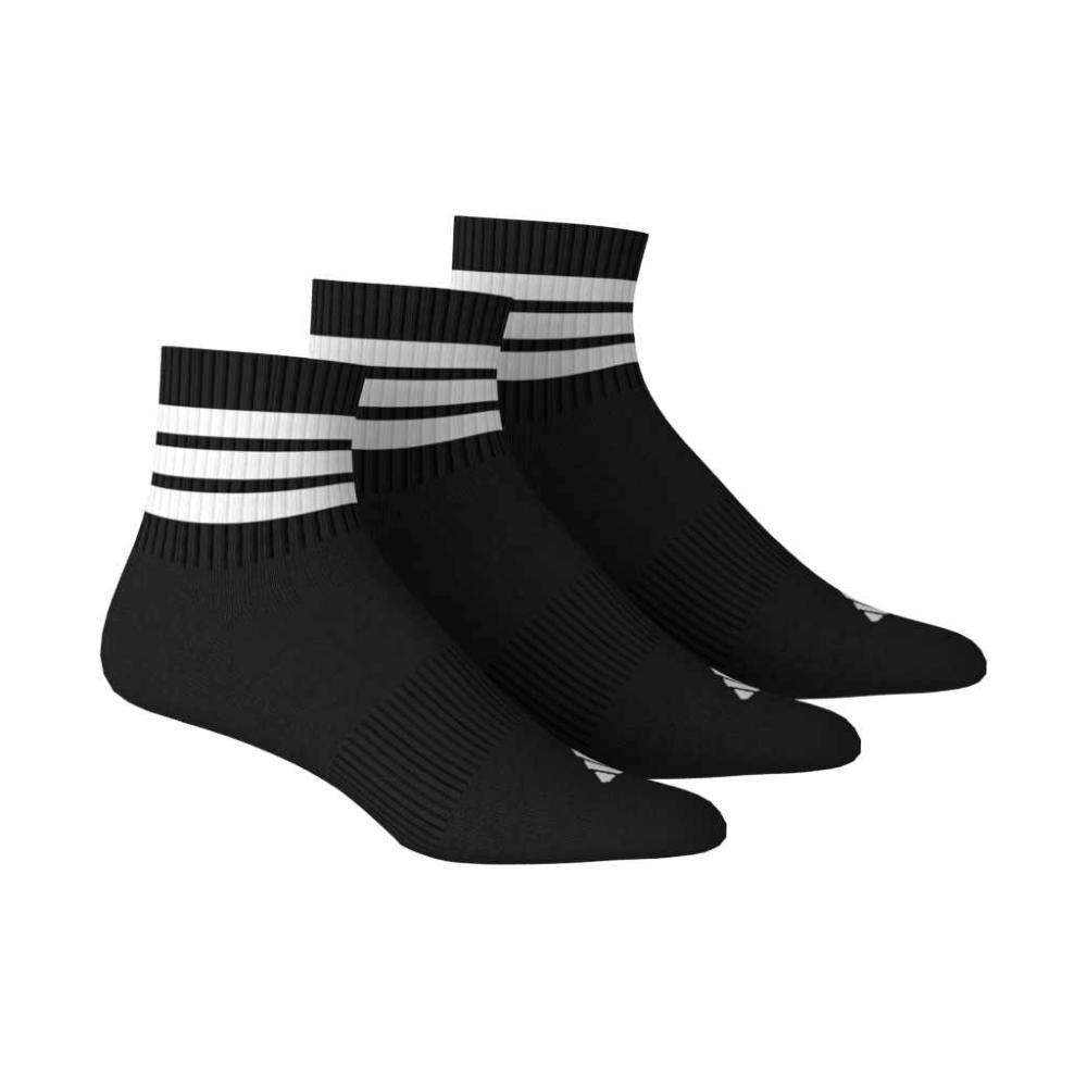 Calcetines Deportivos De Media Ca&ntilde;a Con Acolchado 3 Stripes (3 Pares) Adidas image number 3.0