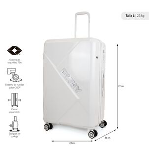 Maleta Grande 23kg Donna Karan Your Call Blanca Dkny