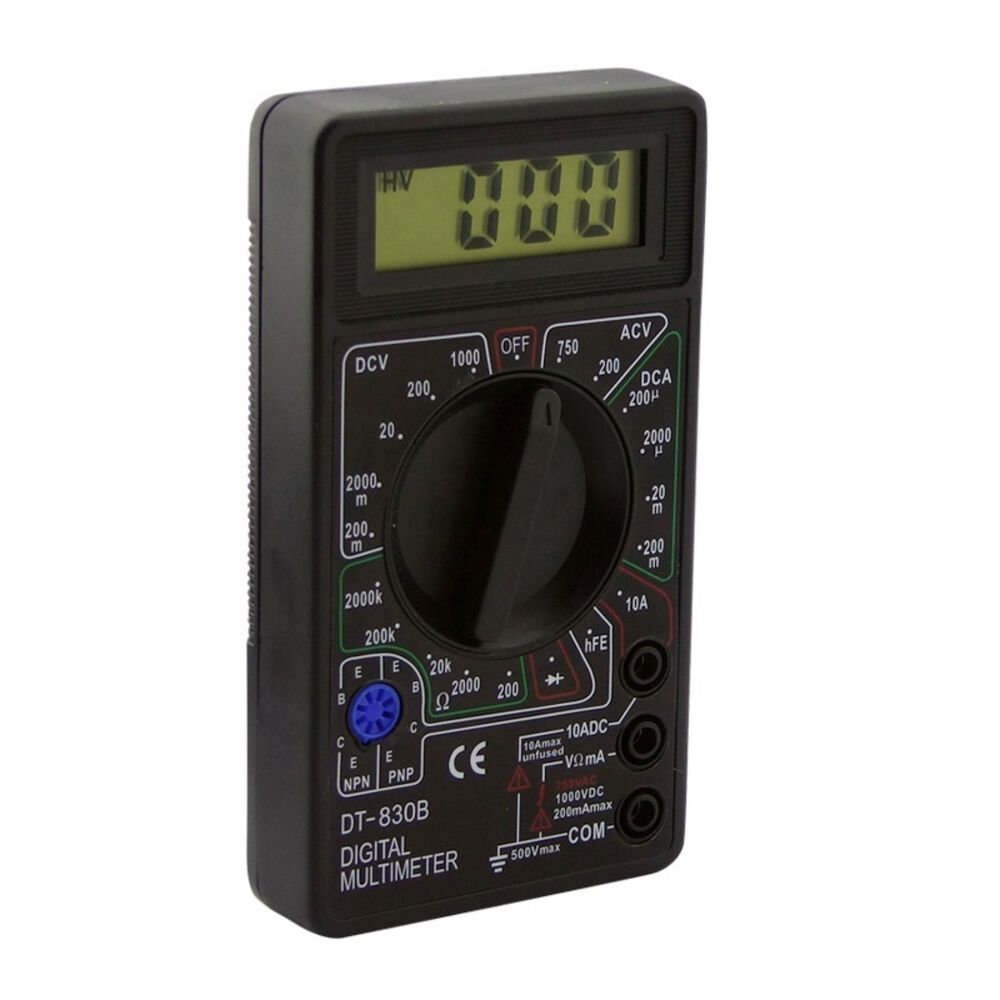 Tester Digital Dt-830b Clasico Negro Caja image number 0.0