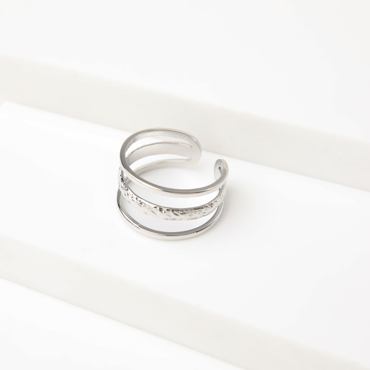 Anillo 19v69 Plateado Mujer Str390 image number 0.0