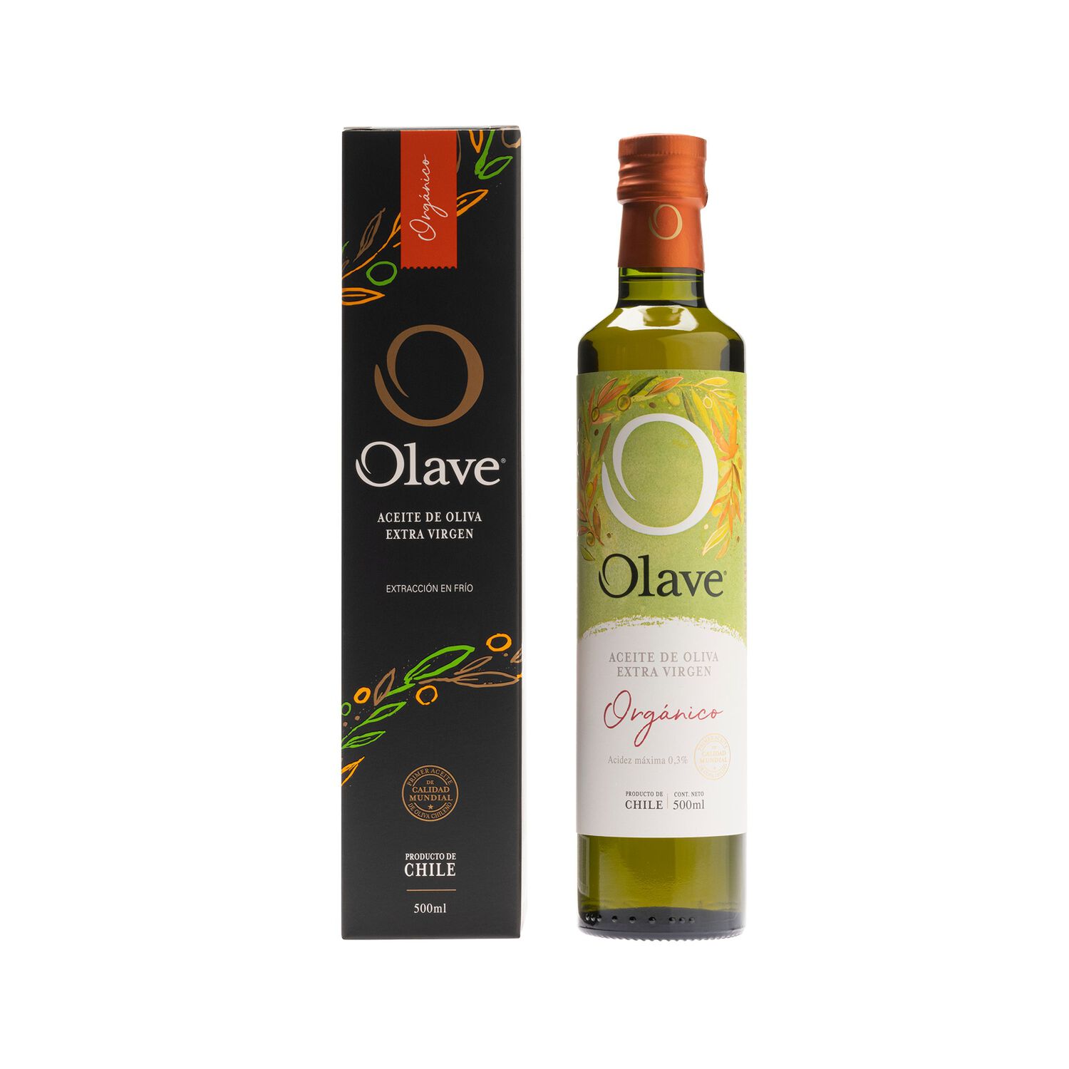 Aceite De Oliva Extra Virgen Olave Organico C. Negro 1x500ml image number 0.0