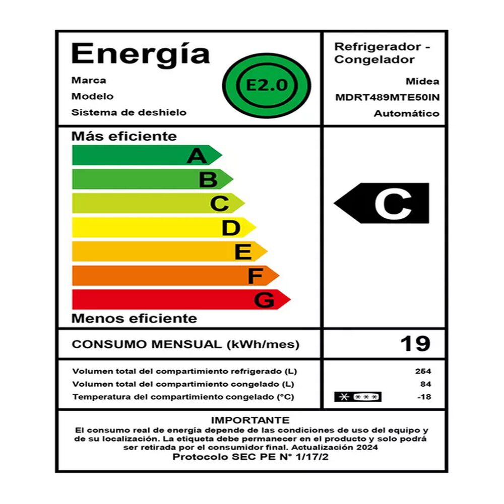 Refrigerador Midea Top Mount No Frost 338 Litros Mdrt489mte50 image number 3.0