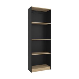 Estante Organizador 3 Niveles 180,6x62,8x29,9 Cm Negro Y Caf&eacute; Claro
