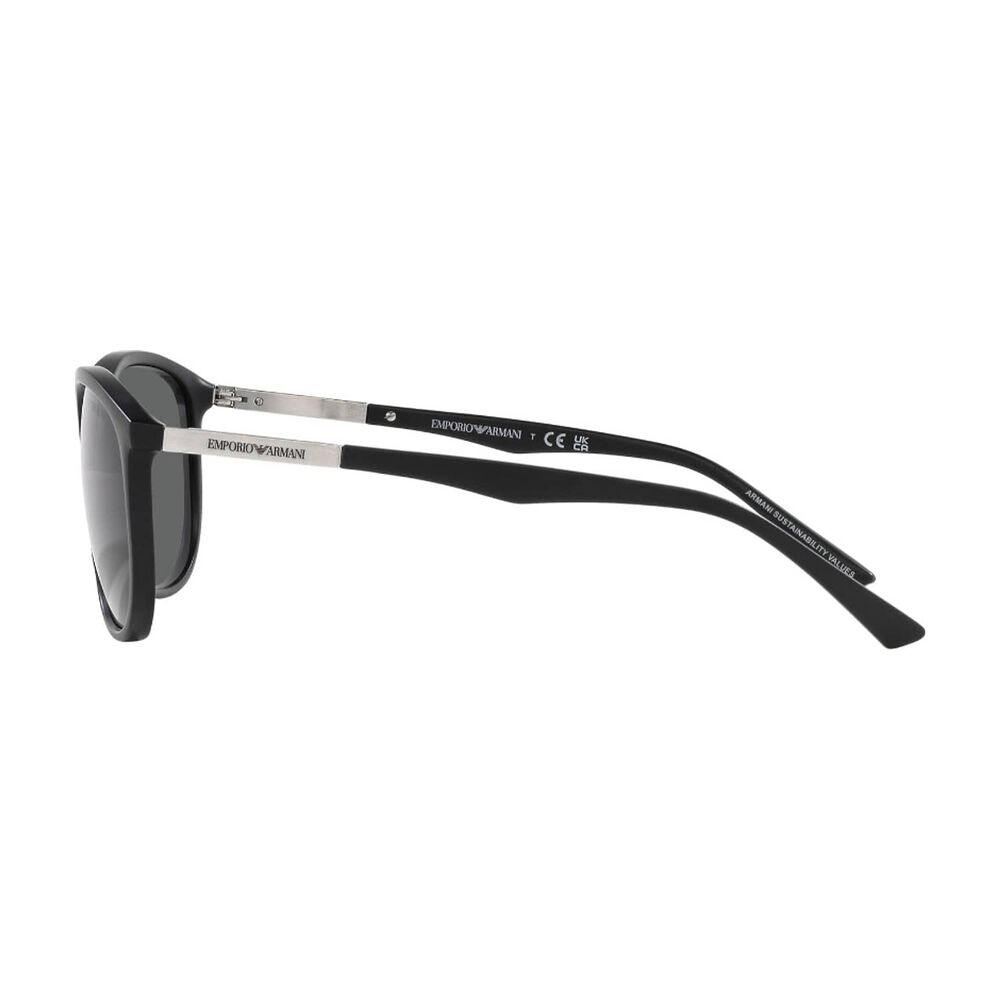 Lentes De Sol Matte Black Emporio Armani image number 3.0