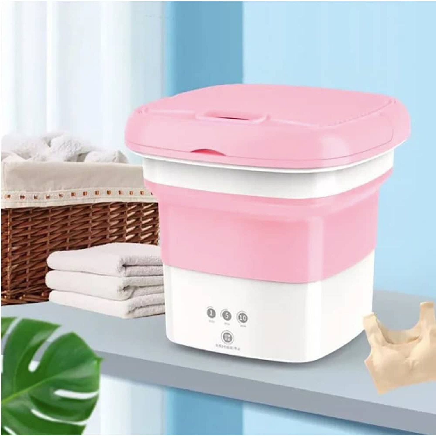 Mini Lavadora Portatil Plegable Personal Hogar image number 3.0