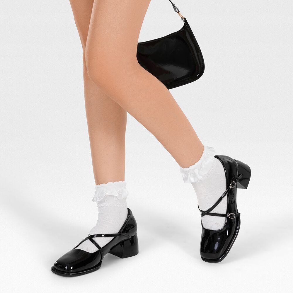 Zapato Mary Jane Negro Charol Elegante Mujer Weide Yl65 image number 2.0