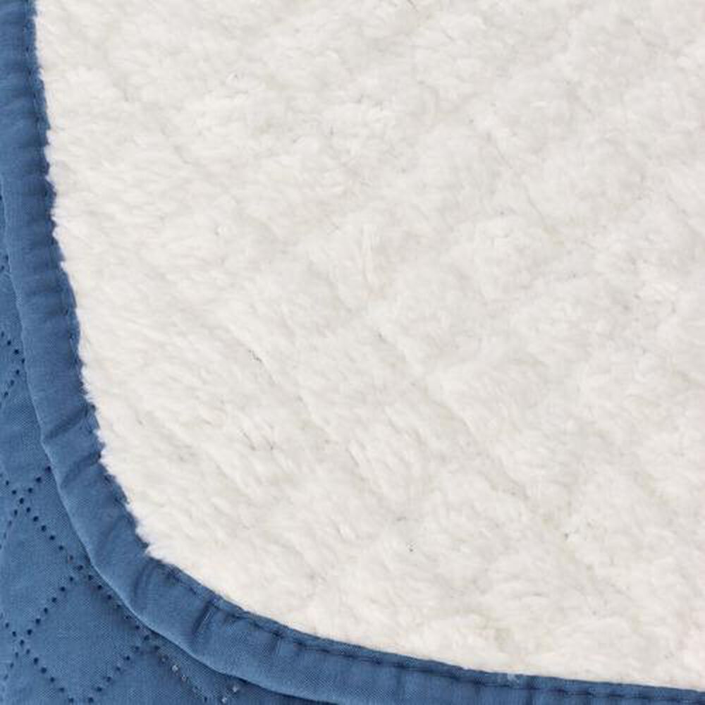Quilt Andes Sherpa Liso Azul 2 Plazas image number 2.0
