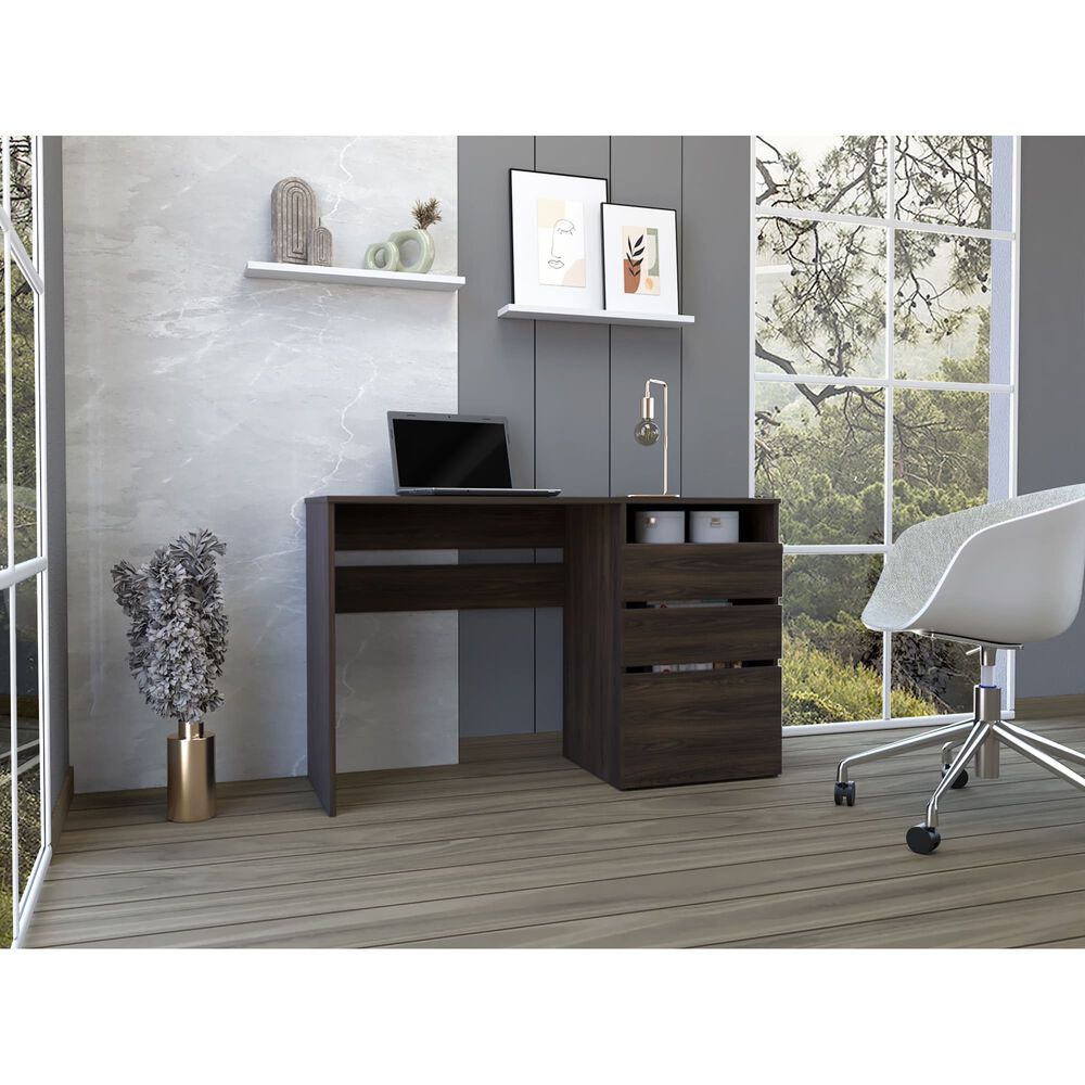 Escritorio 3 Cajones Fm-023o Caf&eacute; Oscuro image number 4.0