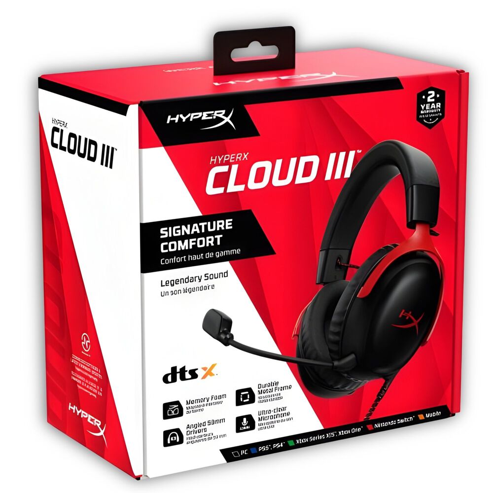 Audífonos Hyperx Cloud Iii Usb Comfort Multiplataformas Red image number 0.0
