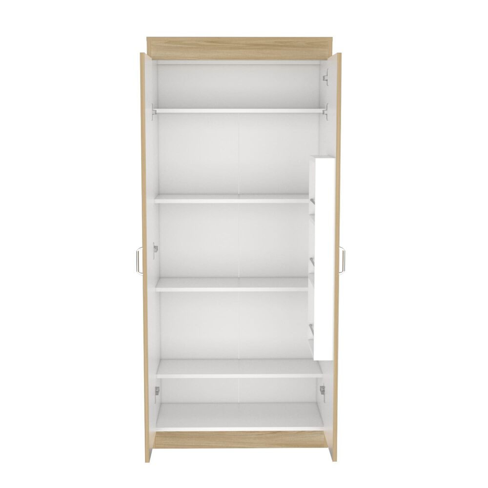 Mueble Despensa De Cocina 2 Puertas 160,7x70x36,3 Cm Caf&eacute; Claro image number 2.0