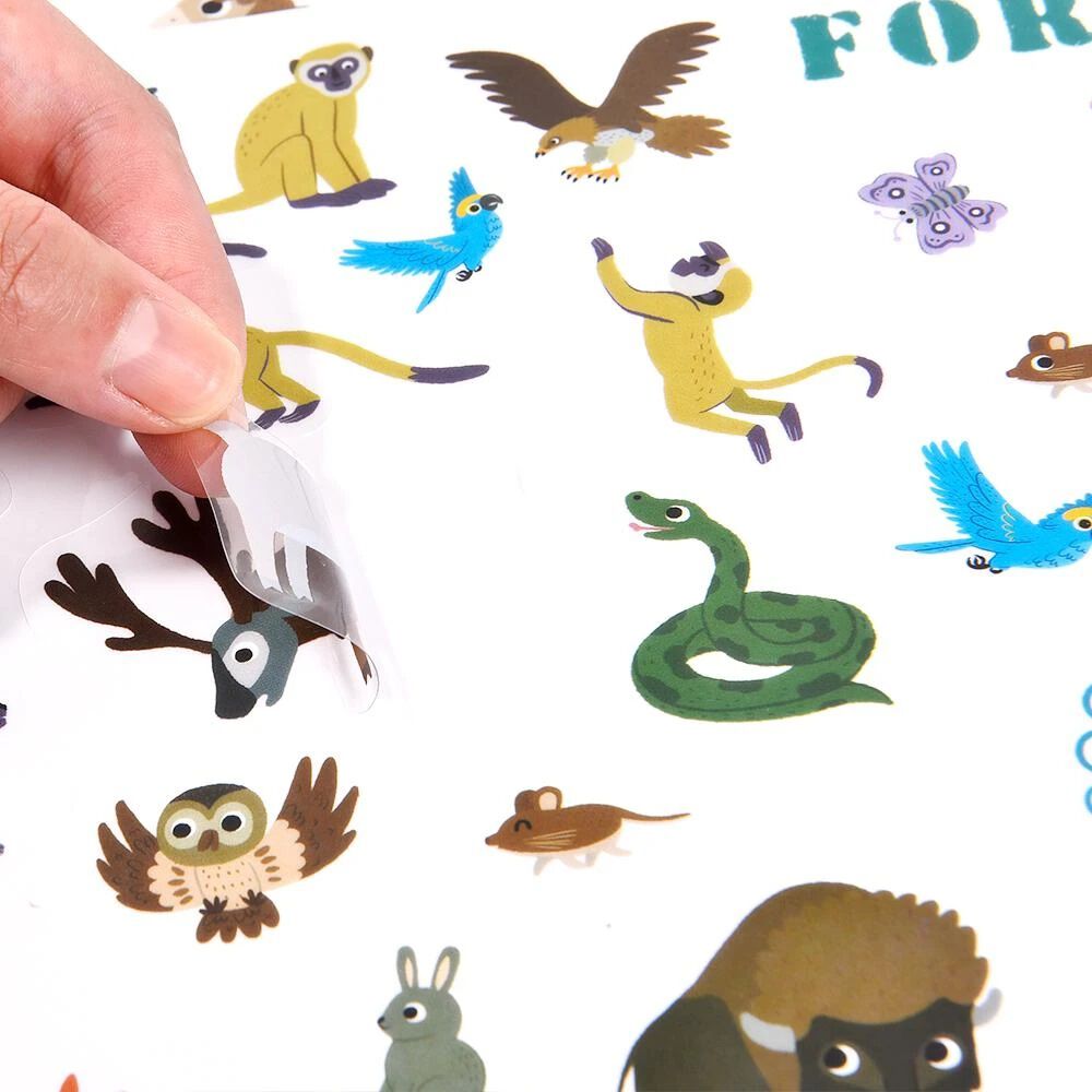 Set Stickers Reutilizables Animales Mideer image number 1.0