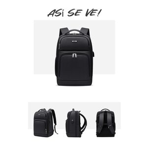 Mochila Notebook Inteligente Con Usb Negra By Lubabycas