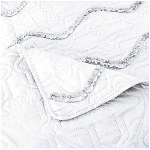 Cubrecama Bordado Premiun 2 Plazas Blanco