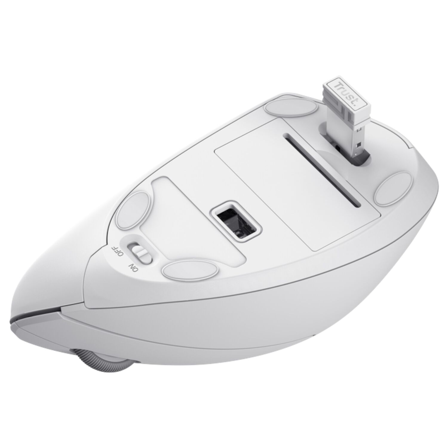 Mouse Vertical Inal&aacute;mbrico Ergon&oacute;mico Trust Verto White image number 4.0
