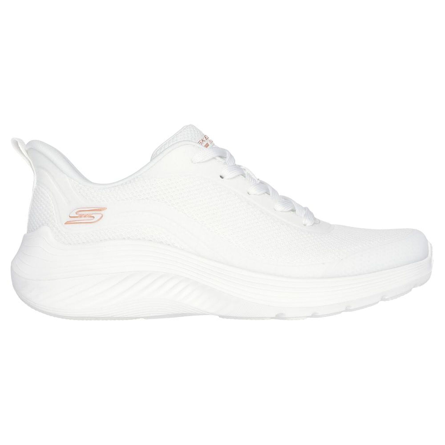 Zapatilla Urbana Mujer Skechers Bobs Squad Waves Blanco image number 1.0