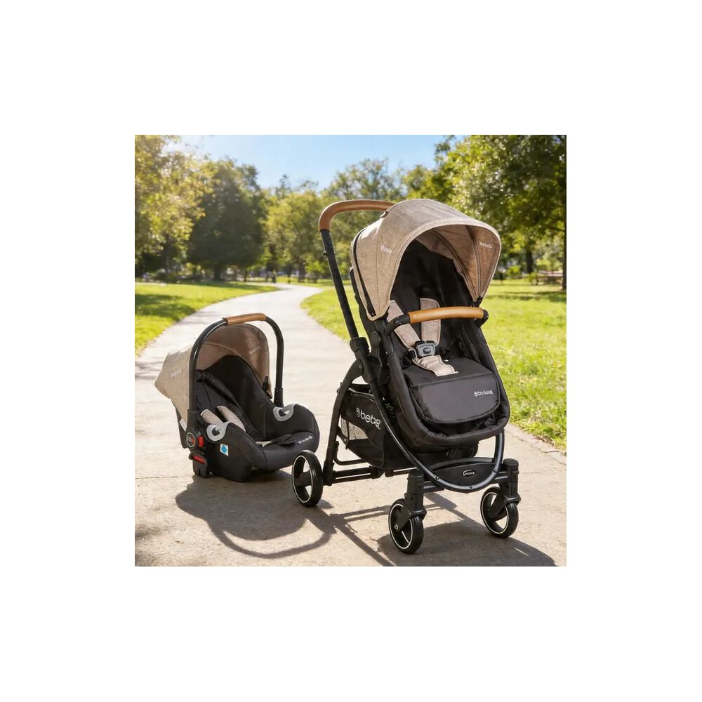 Coche Cuna Travel System F&eacute;nix Beige image number 1.0