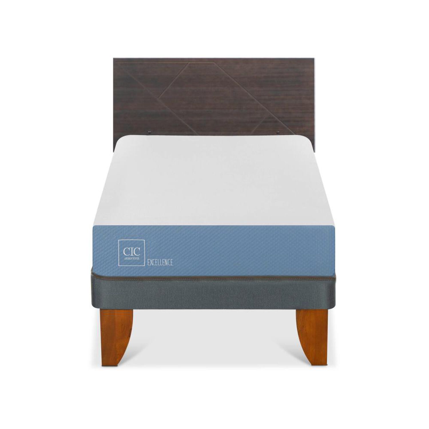 Cama Europea Cic Excellence / 1 Plaza / Base Normal + Respaldo image number 0.0