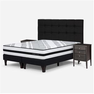 Cama Europea Rosen Driven / King / Base Dividida + Set De Maderas