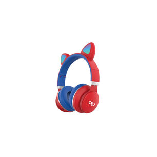 Aud&iacute;fonos Para Ni&ntilde;os Bluetooh Con Orejas Led Color Rojo - Ps