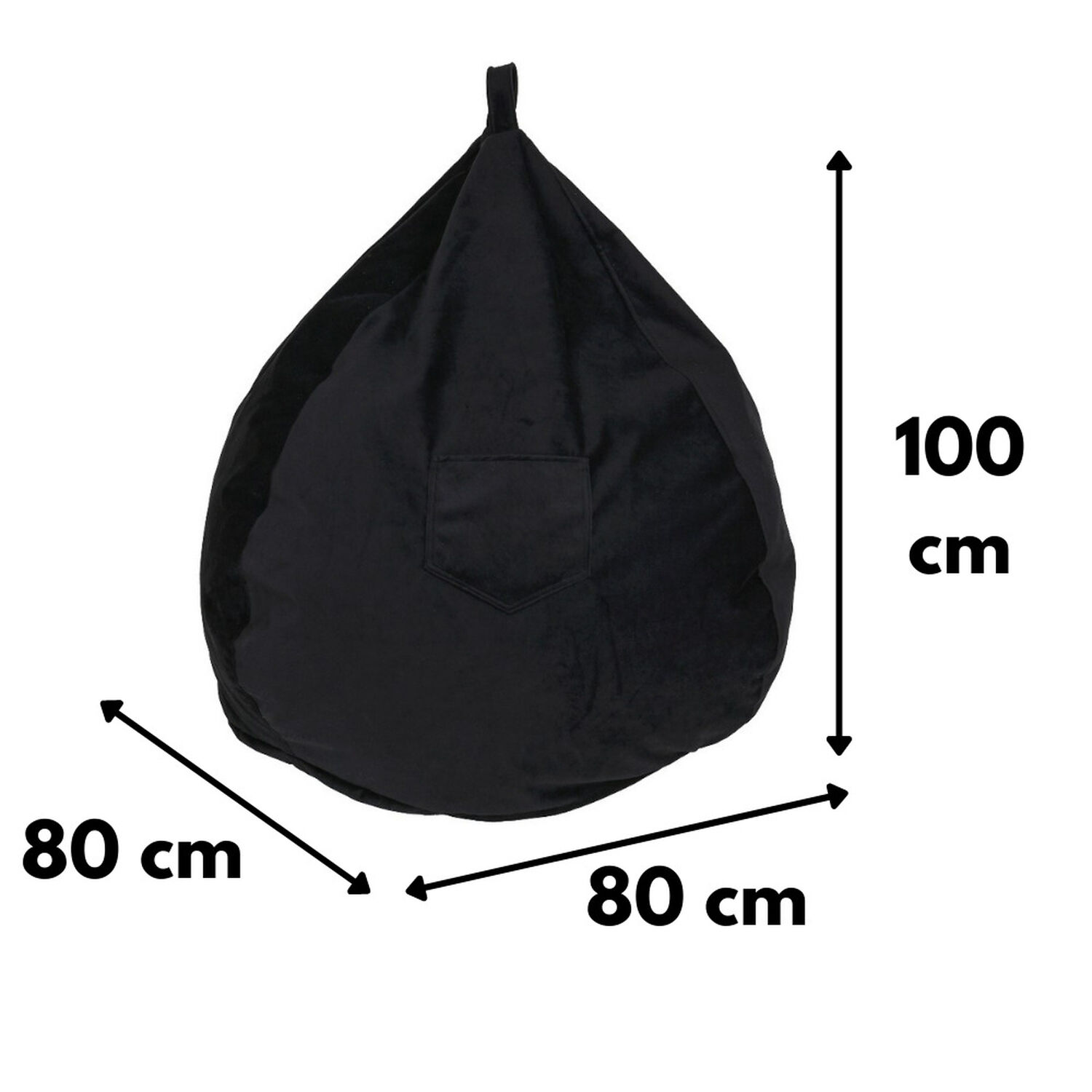 Pouf Pera Caf&eacute; Eco Cuero 100x80x80 Cm M&aacute;xima Design image number 1.0