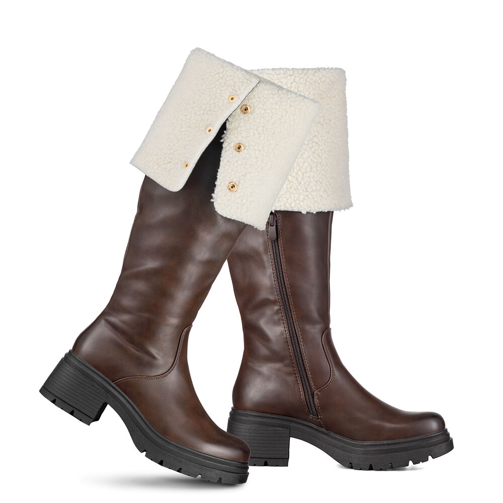 Botas Largas Mujer De Moda Comodo Tacon Grueso Weide Czy615 image number 2.0