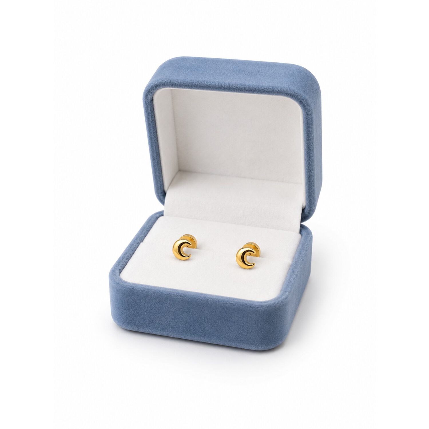 Aros Abridores Luna 5x3mm Oro 14k Beb&eacute; Ni&ntilde;a Juvenil Dorado image number 4.0