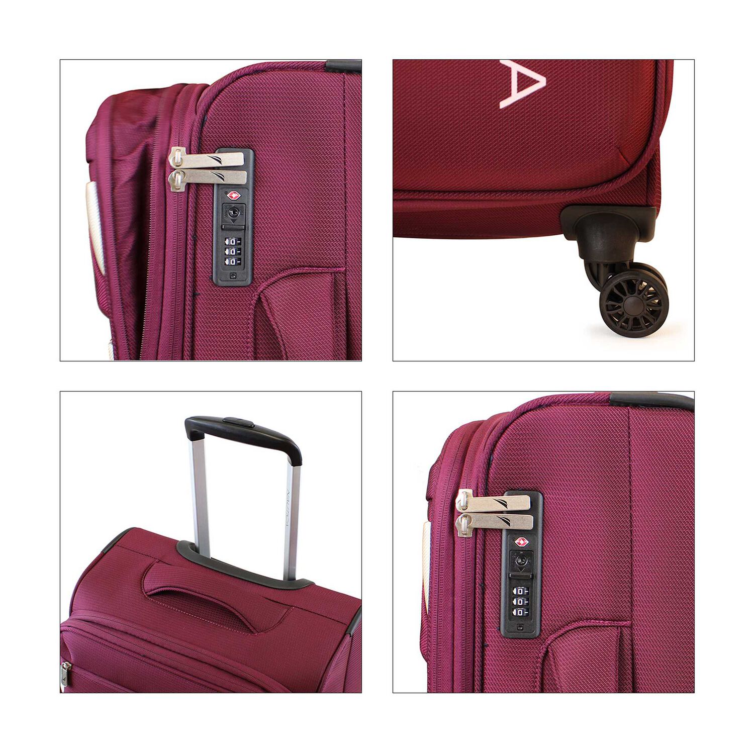 Set De 3 Maletas Blandas S+m+l Nautica Marbella Burdeo image number 2.0