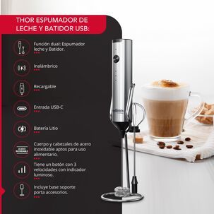 Espumador De Leche Usb Thor Dual Milk Frother Espumador De Leche Usb Thor Dual Milk Frother