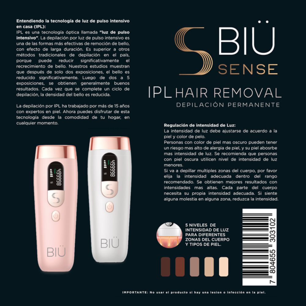 Depiladora Laser Permanente Ipl Biü Sense White Edition Pro image number 5.0