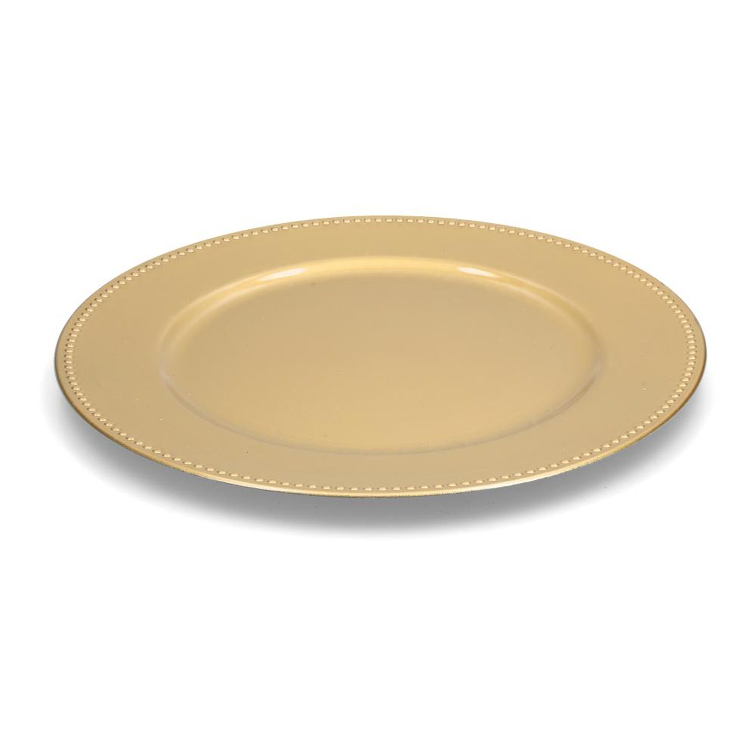 Plato Redondo Navidad Casaideal Dorado image number 0.0