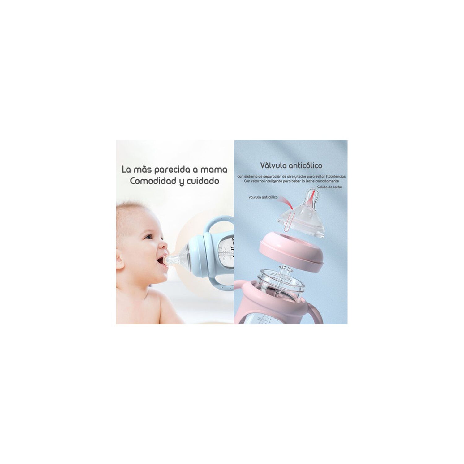Mamaderas Con Chupetes Y Protector Lubabycas Azul image number 11.0