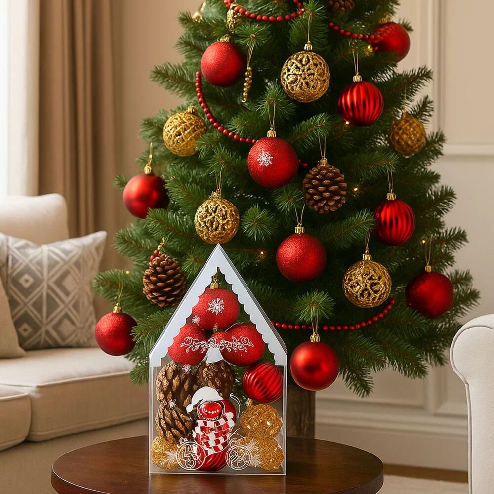 Set 12 Adornos Navideños Bambalina 6cm Decoración Navidad image number 1.0