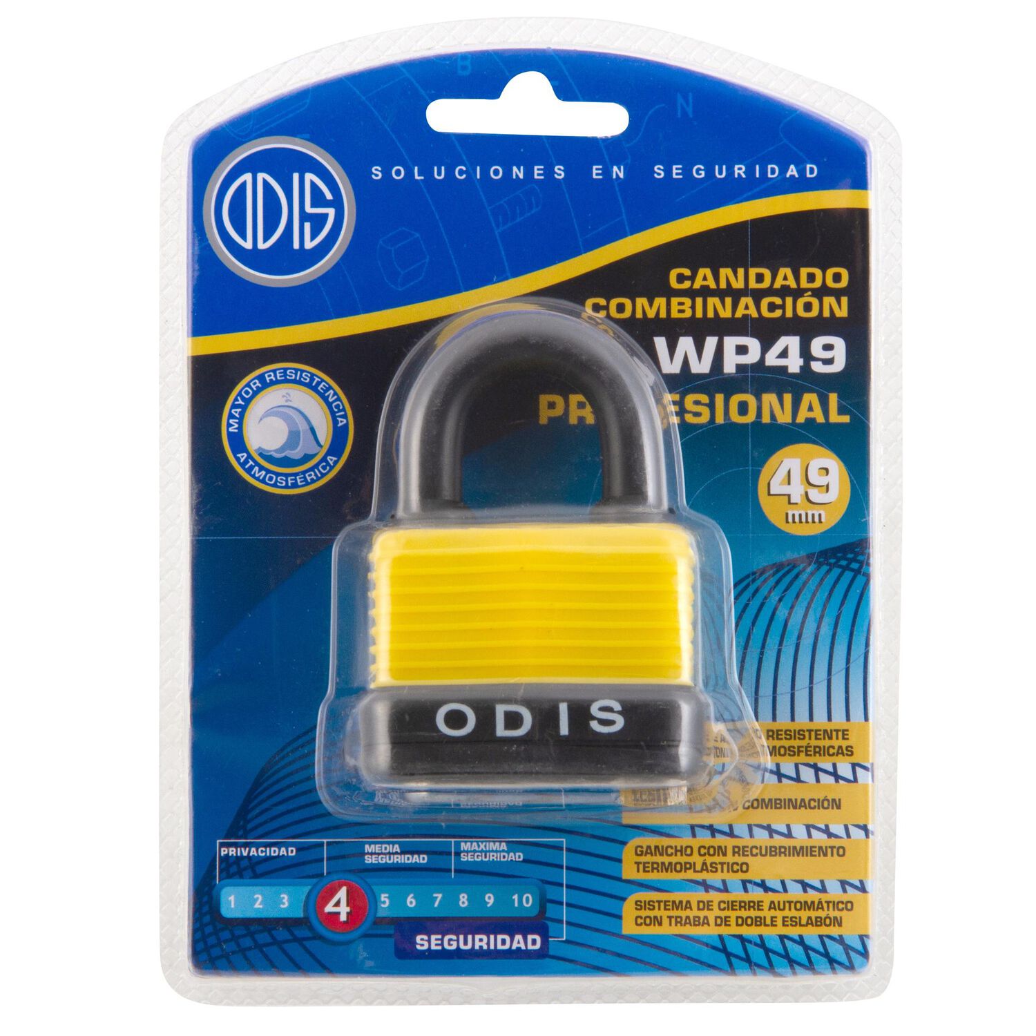 Candado Waterproof Odis 49mm Combinaci&oacute;n image number 8.0