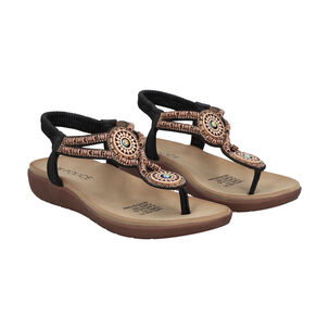 Sandalia Mujer Café/negro Mary Police