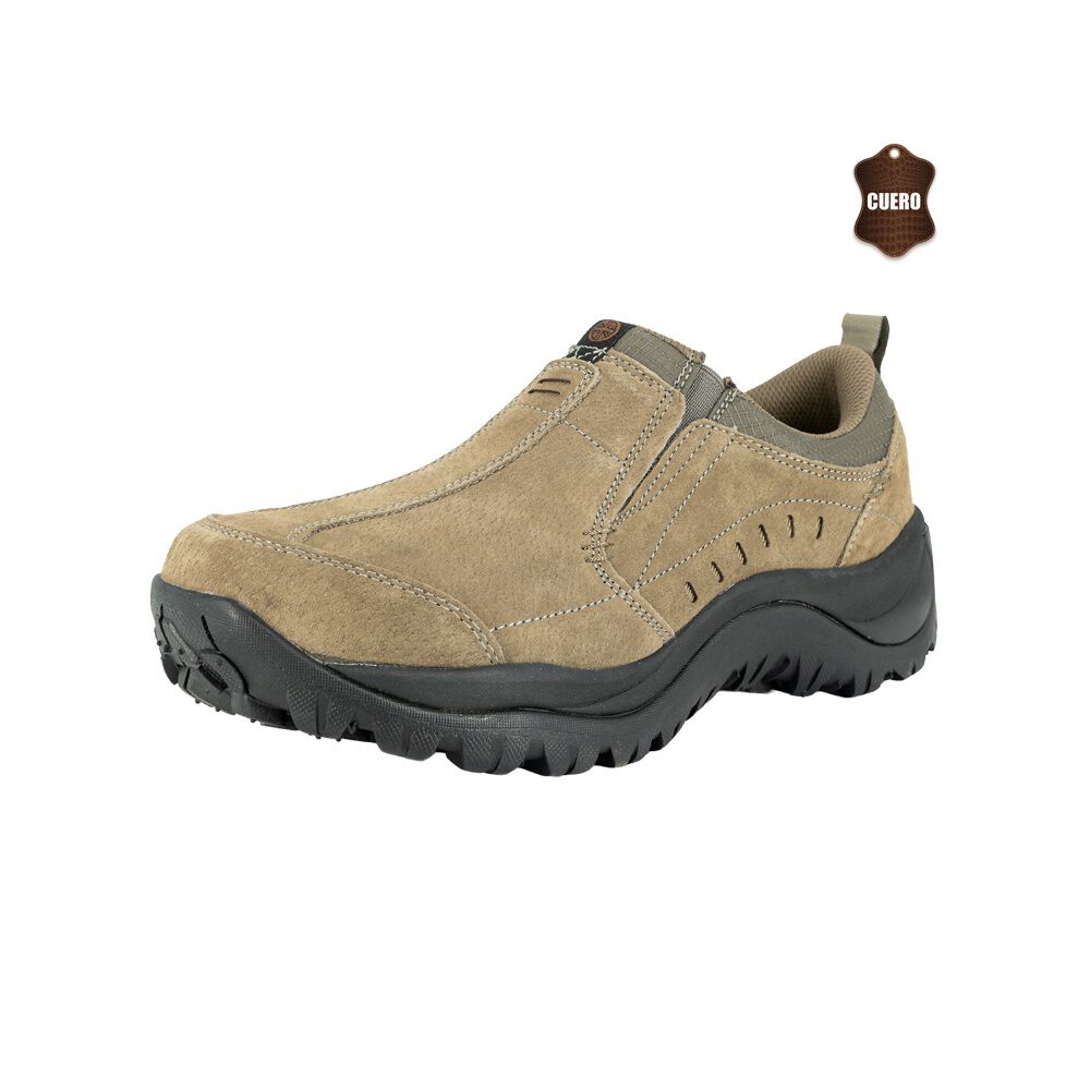 Zapato De Cuero Cedro Khaki London Adixt image number 0.0