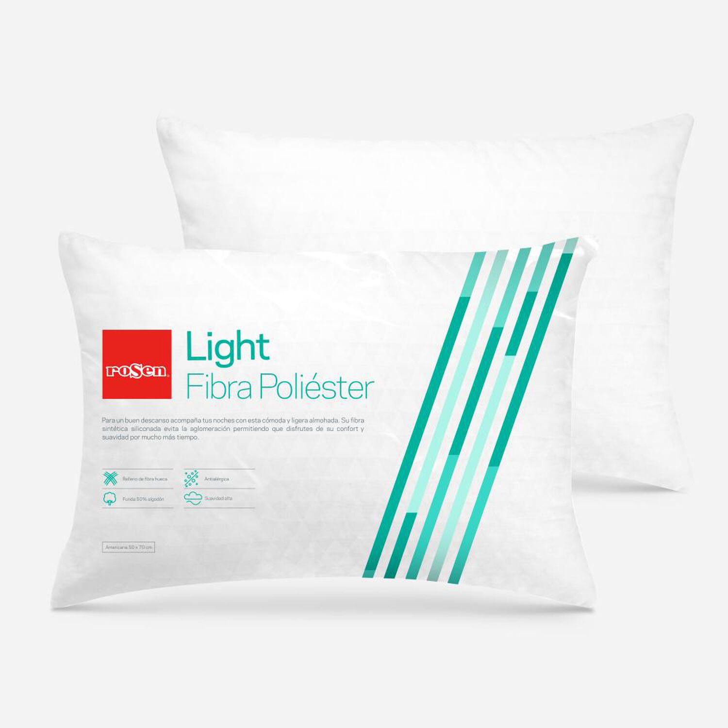 Cama Europea Rosen Ergo T / 2 Plazas / Base Normal + Set De Maderas Ferrara + Almohada Light image number 6.0