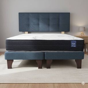 Cama Europea 2 Plazas 190 Respaldo Ginebra