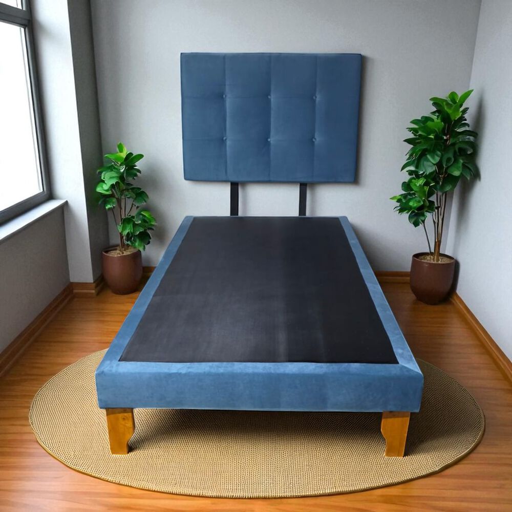 Cama De Plaza Y Media Felpa Azul Jeans image number 0.0