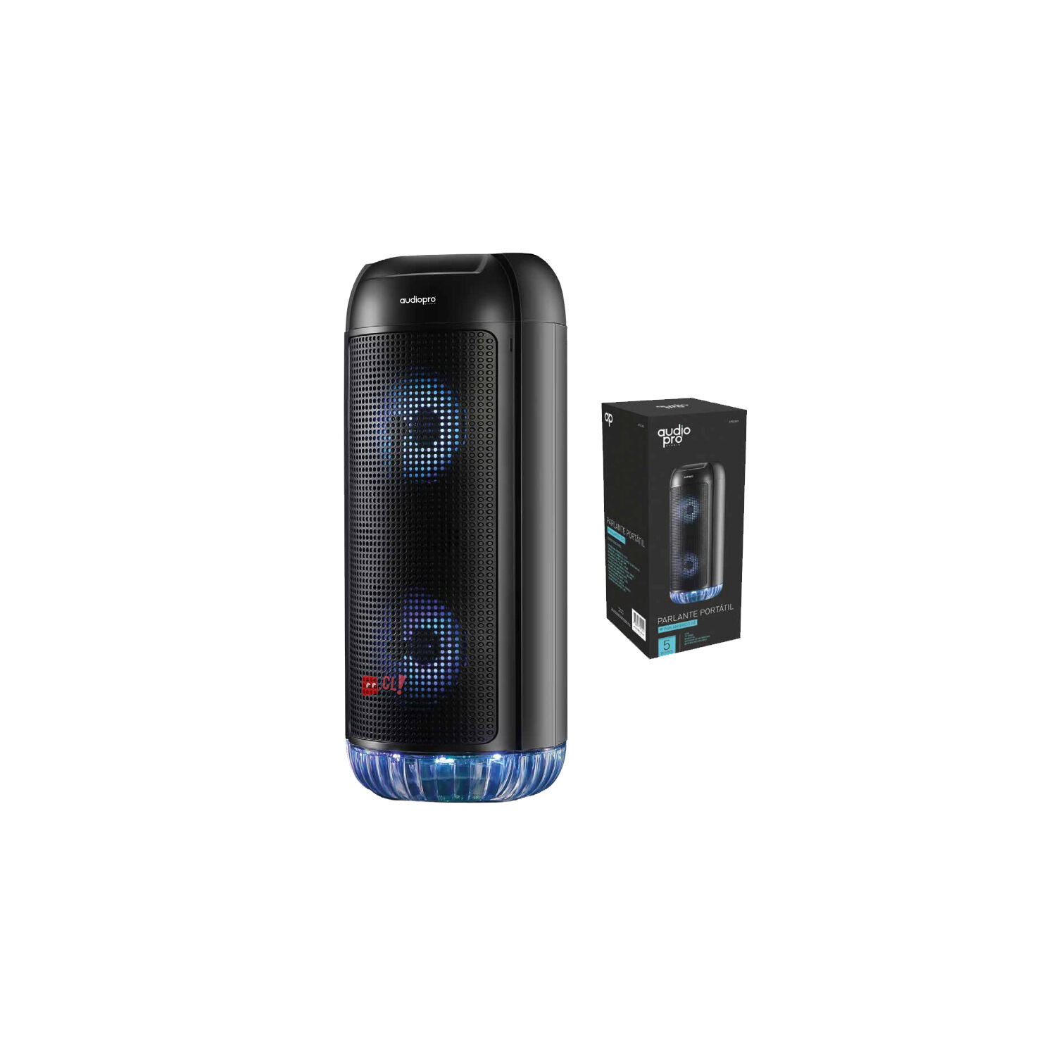 Parlante Bluetooth Con Iluminaci&oacute;n Led Azul 5w Rms - Ps image number 1.0