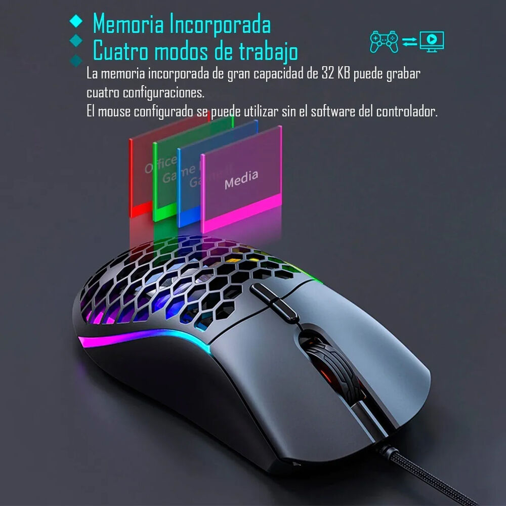 Mouse Gamer Personalizable Rgb Imice T60 6400 Dpi image number 12.0