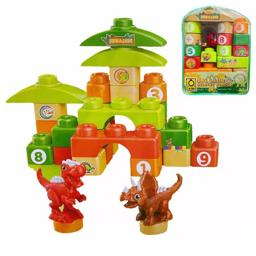 Juguete Bloque 22 Piezas Dinosaurios Para Niños image number 0.0