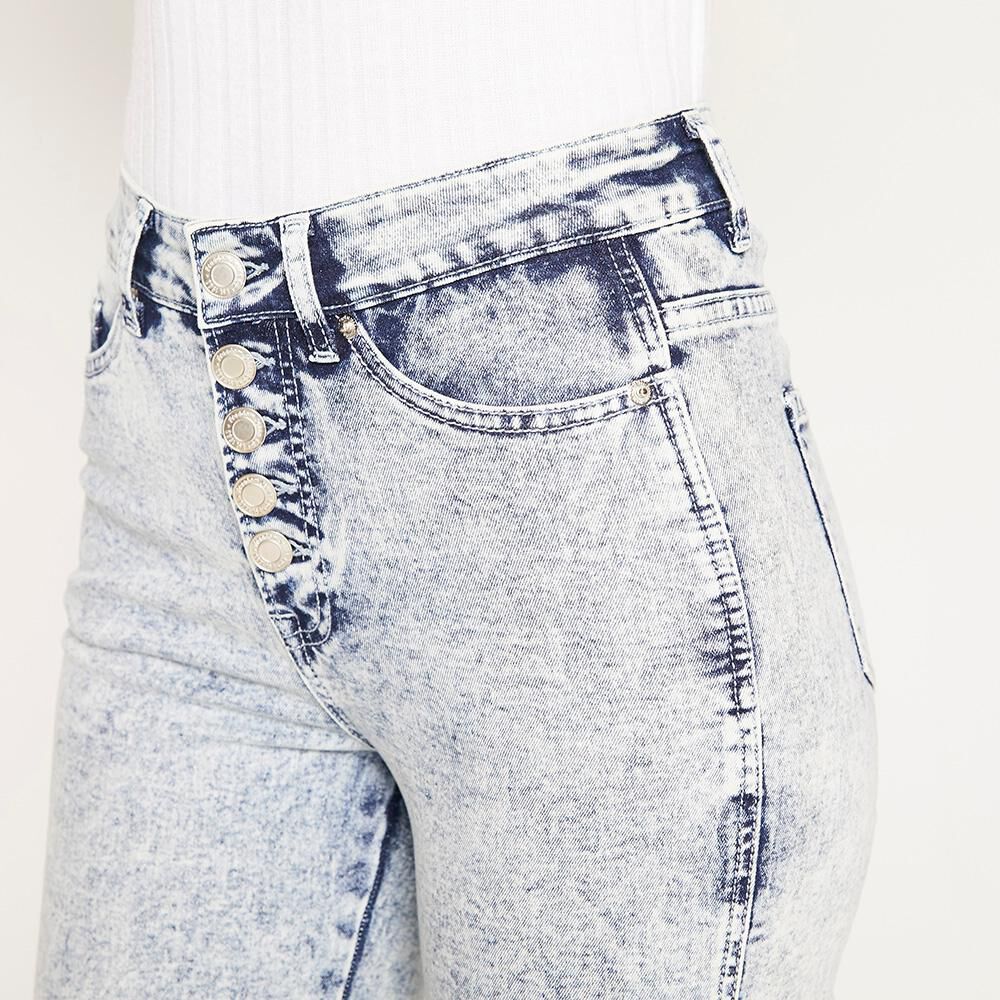 Jeans Botones Tiro Alto Super Skinny Mujer Freedom image number 3.0